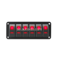 6 Gang On-Off Rocker Switch LED Switch Panel